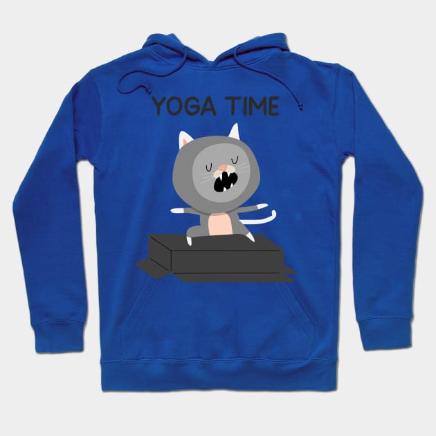 Yoga Cat / Yoga Time / Yoga Training T-shirt / Cute Cat Doing Yoga Hoodie by Redboy